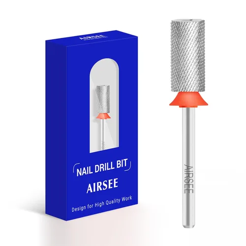 Miniatura 17 de AIRSEE Punta de broca de carburo de tungsteno para uñas acrílicas, cabeza de lima eléctrica Efile para manicura, pulido, arte, remoción de gel, 3/32