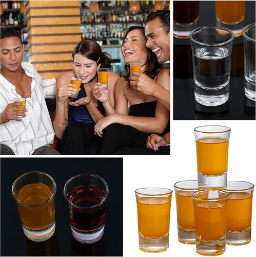 Miniatura 6 de Paquete de 40 vasos de chupito de base pesada, juego de vasos de chupito de whisky de 1.4 onzas, vasos de vidrio pequeños para licor de licor, bar