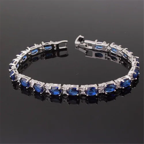 Miniatura 3 de GULICX Pulsera de tenis para mujer con circonita cúbica transparente chapada en oro rosa