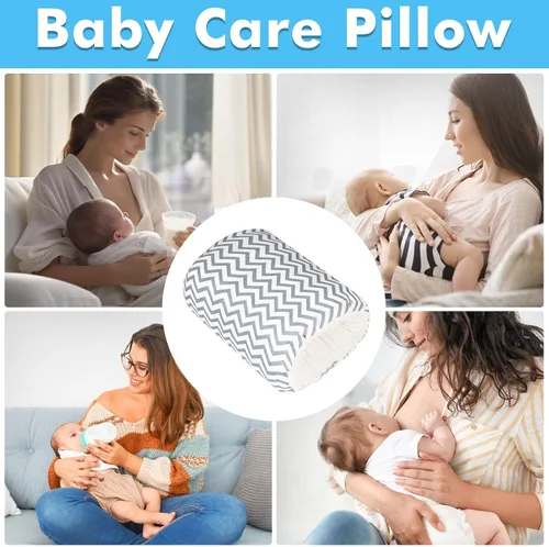 Miniatura 5 de Almohada de brazo de lactancia para bebé, almohadas de brazo de lactancia para lactancia materna, algodón suave para recién nacidos, más apoyo