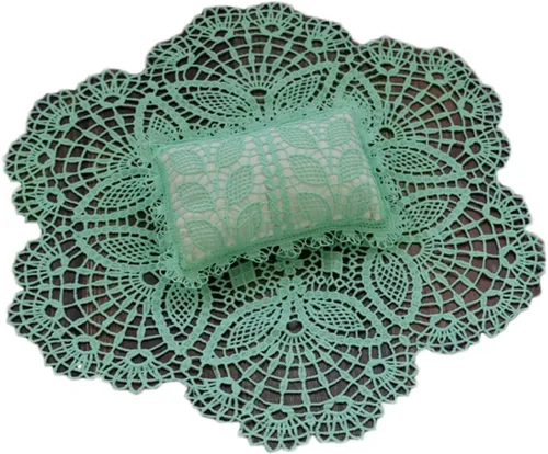 Miniatura 6 de Accesorios de fotografía para bebé, tapete de envoltura para recién nacido, almohada para sesión de fotos con alfombrilla de encaje para sesión