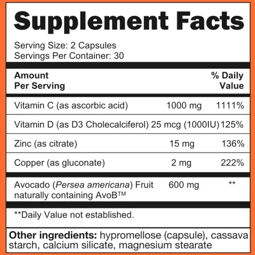 Miniatura 8 de Metavo Salud inmunológica: suplemento natural de apoyo inmunológico, suplementos esenciales de zinc para hombres y mujeres enriquecidos con vitamina