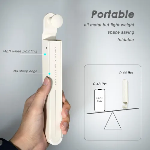 Miniatura 4 de Escurridor de ropa plegable con 3 soportes para montaje sobre la puerta y la pared, estante de metal para secadora de ropa con barra retráctil