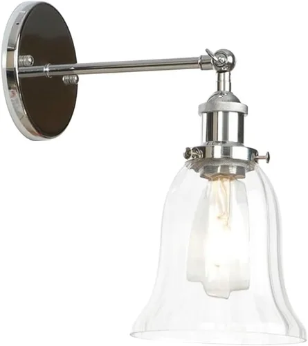 Miniatura 8 de Retro Glass Wall Light Industrial Wall Sconce Farmhouse Wall Lamp, Vintage Wall Mount Lighting Fixture Hardwired Sconces for Living Room Loft Bronze