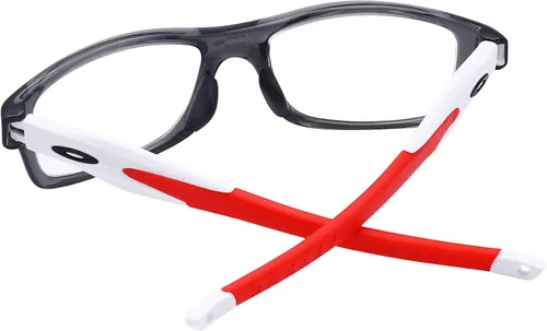 Miniatura 4 de BroLizard - Brazos de repuesto para Oakley Crosslink Glass Satin White Frame - Rojo