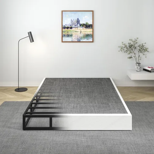 Miniatura 7 de Somier de 5 Pulgadas para Cama Individual, Base de Colchón Metálica Resistente con Funda de Tela, Montaje Fácil, Capacidad de 680 kg