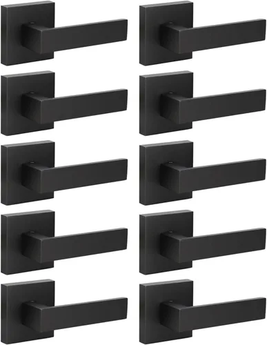 Miniatura 150 de KNOBWELL - Juego de cerradura con 1 picaporte resistente para puertas de una cara, ideal para puertas interiores reversibles, 0.93 libras