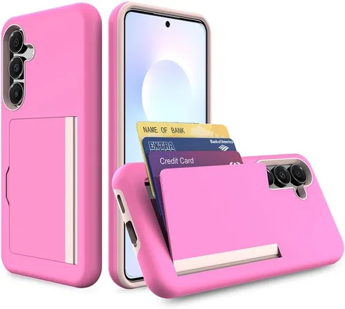 Miniatura 15 de Funda para Samsung Galaxy S25 con tarjetero, ranura para tarjeta de crédito Funda protectora tipo cartera - Negro