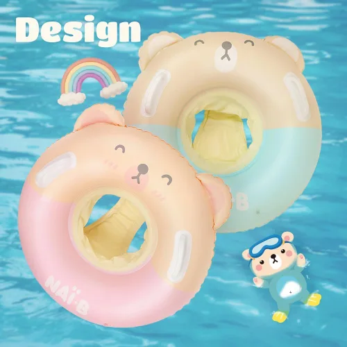 Miniatura 3 de NAI-B - Flotador de natación para bebé, anillo inflable de piscina con asiento, anillo flotante para entrenamiento de natación para niños de 2 a 5
