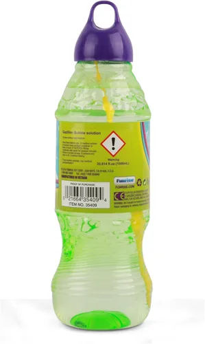 Miniatura 4 de Gazillion Bubbles, solución original de burbujas de 1 litro, crea burbujas con fórmula premium y varita de burbujas 7 en 1, no tóxica y segura Verde