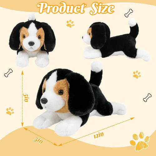 Miniatura 8 de Peluche de animal de peluche suave para cachorro, cachorro, chupete para dormir, adorable animal de peluche para niños pequeños, niños y niñas