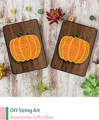 Miniatura 2 de BAZIMA - Kit de arte de cuerda para principiantes, kit de manualidades de calabaza, regalo único, kit de manualidades para vacaciones