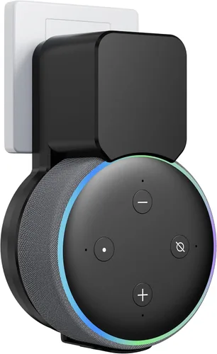 Soporte de pared para Dot 3ª generación, accesorios para ahorrar espacio, soporte Alexa, accesorios Dot 3 con gestión de cables integrada sin cables