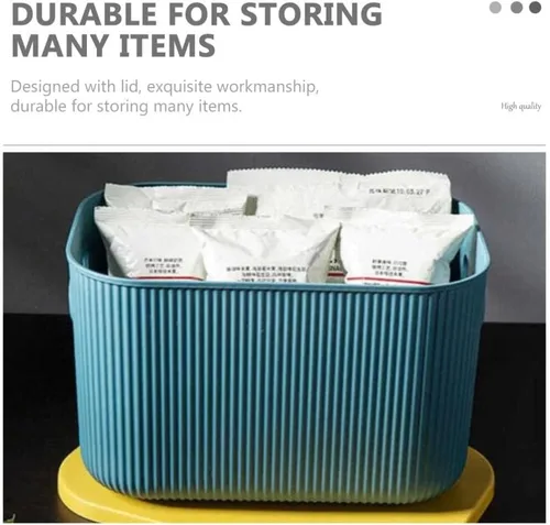 Miniatura 8 de Garneck 1 caja de almacenamiento de plástico con tapa, elegante organizador para ropa, cosméticos y decoración del hogar más versátil y opción