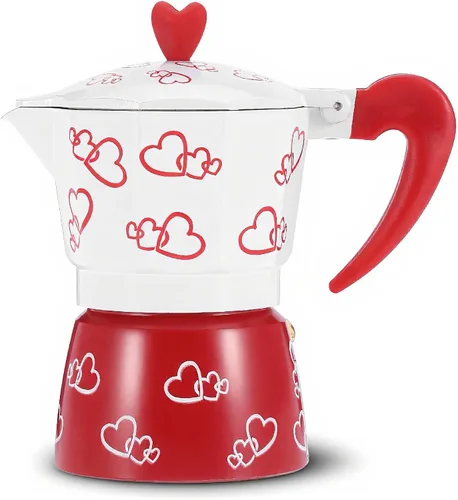 ASHATA Cafetera clásica italiana para estufa, cafetera de café expreso de aluminio, para el hogar u oficina, para hacer un delicioso café, fácil de