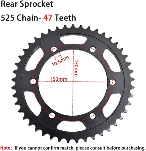 Miniatura 3 de 525 Chain 16T Front 47T Rear Sprocket Compatible with YAMAHA FZ8 FZ8N FA8S FZ-8 FZ-8N FZ-8S Fazer 39P 42P 2010 2011 2012 2013 2014 2015