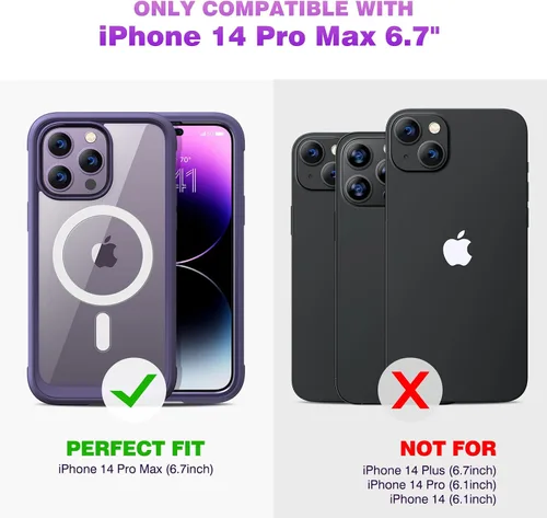 Miniatura 282 de Diaclara Funda diseñada para iPhone 16, mejorada [protección completa de la cámara], carcasa resistente de cuerpo completo con protector de pantalla