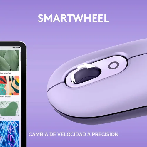 Miniatura 7 de Logitech POP Mouse, ratón inalámbrico con emojis personalizables, tecnología SilentTouch, desplazamiento de precisión/velocidad, diseño compacto