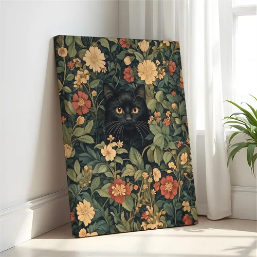 Miniatura 49 de Póster de Arte de Luna Llena, Estilo William Morris Retro de Mediados de Siglo Botánico Victoriano Academia Oscura Decoración Gótica Galería 10a