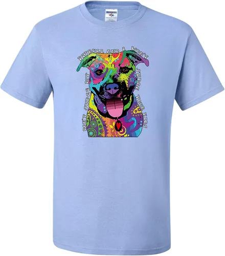 Miniatura 24 de Camisetas divertidas para hombre Don't Judge My Pitbull I Won't Judge Your Kids Púrpura