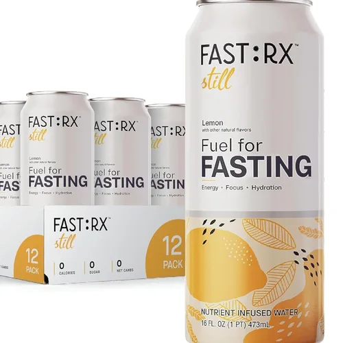 FAST:RX Bebida de hidratación para ayunas, bebida de electrolitos sin azúcar y cero calorías con vitaminas y minerales, Keto y ayuno intermitente,