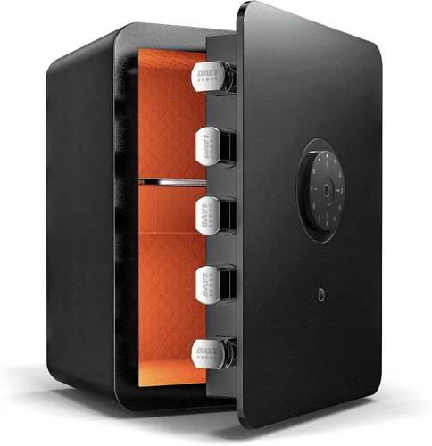 Miniatura 12 de Caja de seguridad biométrica de huellas digitales DAYI, cajas de seguridad para el hogar de 2.0 pies cúbicos con bolsa ignífuga, caja de seguridad