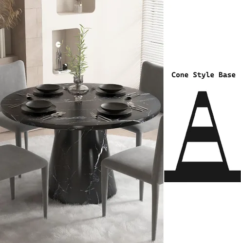 Miniatura 3 de Mesa de comedor W, tapa de piedra de ingeniería