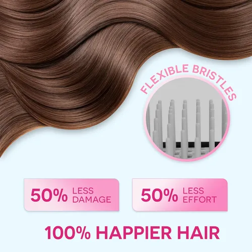 Miniatura 7 de Bautero Cepillo desenredante para cabello grueso y rizado, desenredante sin dolor para cabello natural enrollado 4C, reduce la rotura y el Juni