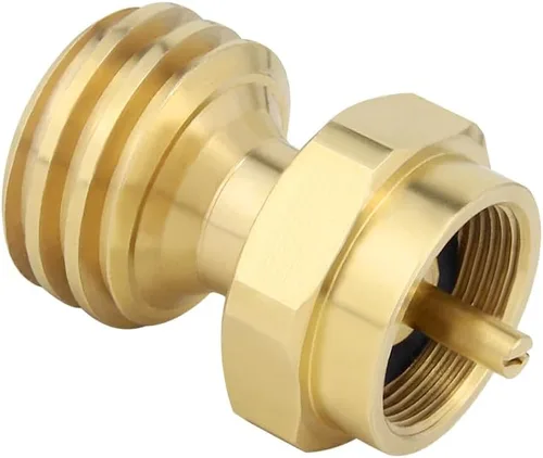 Hooshing Adaptador de propano de 1 libra para cilindro desechable desechable, adaptador de tanque de propano de 1 lb a 20 lb para parrilla de