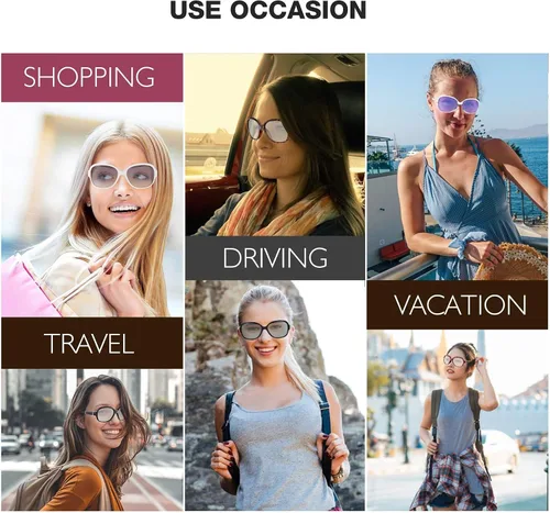 Miniatura 6 de Stylle Gafas de sol de gran tamaño para mujer, diseño de marco retro, protección UV400 polarizadas