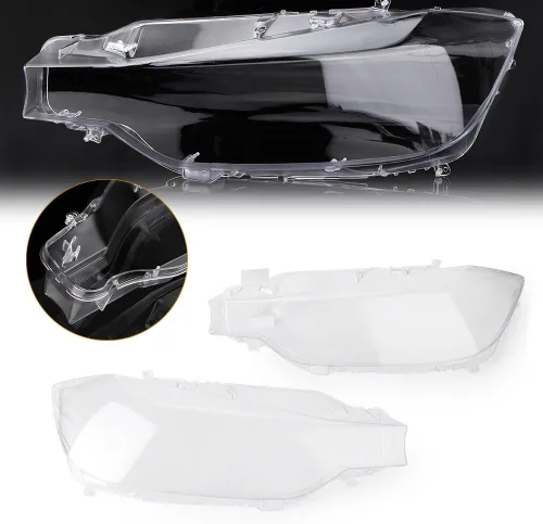 Miniatura 5 de 1 par de cubierta de repuesto para lente de faro delantero (izquierda y derecha) para BMW F30 2013-2016 transparente