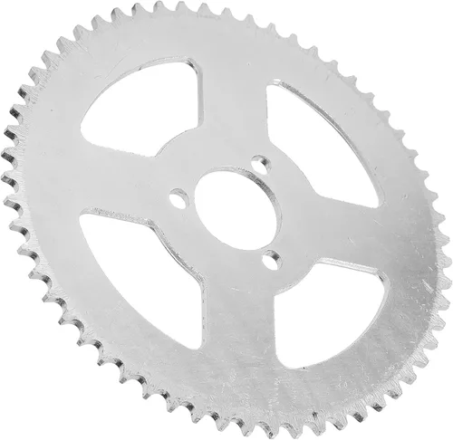 Miniatura 2 de VGEBY Piñón T8F 58T, Piñón de acero blanco T8F 58T, manivelas de 3 agujeros, 1.142 in, compatible con mini motocicleta de 47/49cc, ATV Kart