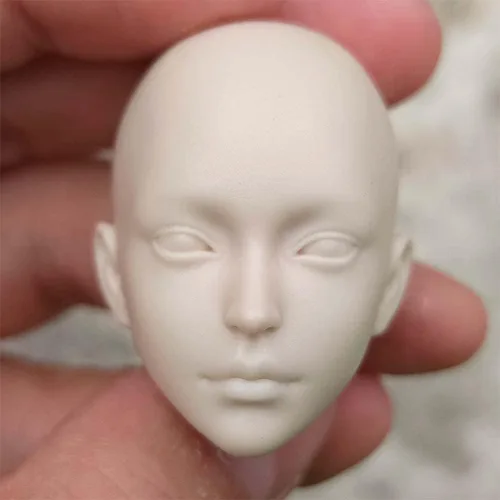 Miniatura 5 de Esculpa de cabeza femenina a escala 1/6, Beauty Girl sin pintar, tallada en la cabeza para cuerpo de figura de acción PH TBL JO de 12 pulgadas (C)