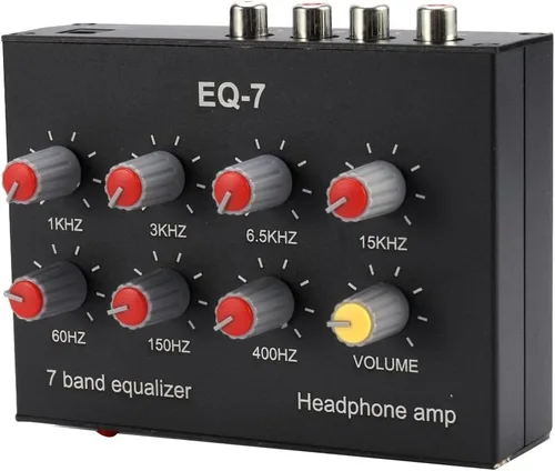 EQ-7 Amplificador de auriculares de audio para automóvil Ecualizador de ecualizador de 7 bandas Ecualizador de audio de 2 canales Ecualizador de