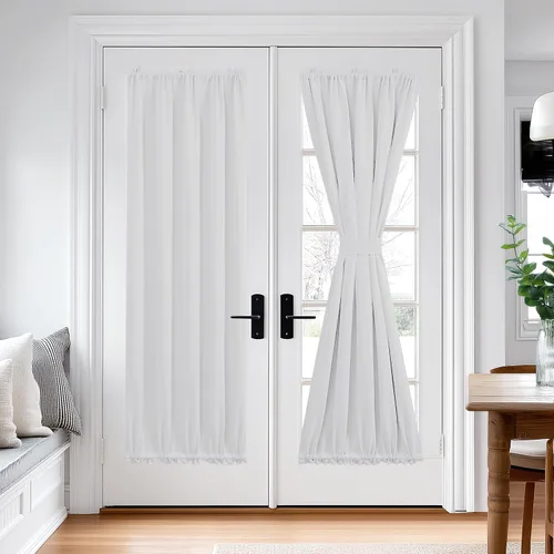 Miniatura 134 de Cortina térmica para puerta con bolsillo para barra, opacas, tratamiento de ventanas con ojales y ojales Deconovo 1 panel