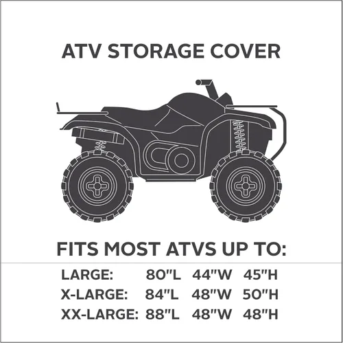 Miniatura 2 de Classic Accessories QuadGear Cubierta de almacenamiento para cuatrimotos, se adapta a ATV de 80 pulgadas de largo x 44 pulgadas de ancho x 45