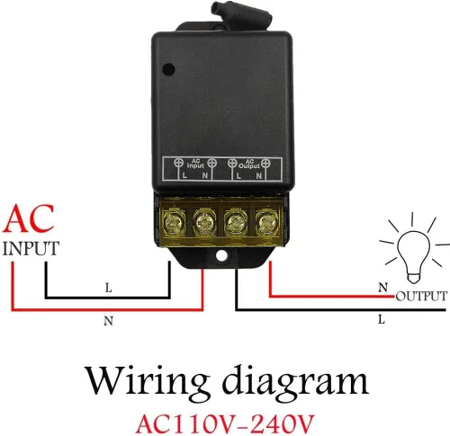 Miniatura 2 de QIACHIP Interruptor remoto inalámbrico de relé de 30 A, CA 110 V 120 V 240 V Relé RF interruptor con 656 pies de largo alcance