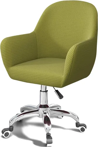 Miniatura 10 de Funda para silla de computadora de oficina, 2 piezas con brazos giratorios y respaldo curvado, funda para silla de comedor, estilo moderno