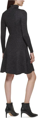 Miniatura 2 de Calvin Klein Womens Metallic Knee Length Sweaterdress