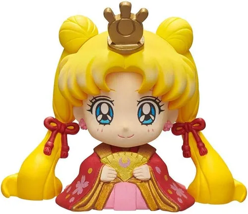Miniatura 5 de Megahouse Sailor Moon Petit Chara Hinamatsuri: Usagi & Mamoru - Juego de 2 figuras, multicolor