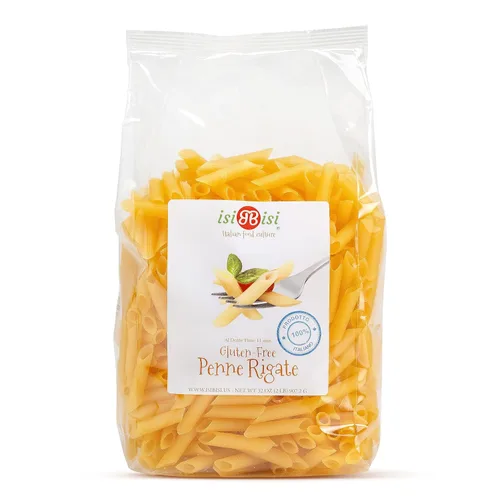 Miniatura 8 de isiBisi Pasta Rigatoni sin gluten, 2 libras - Fideos artesanales de maíz y arroz - Vegana, sin OMG, fabricada en Italia