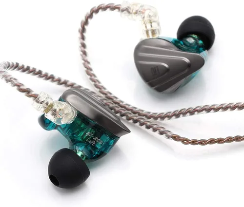 Miniatura 3 de Linsoul KZ ZSX - Audífonos intraurales híbridos de alta fidelidad, 5BA+1DD, con 6 controladores, placa frontal de aleación de zinc, cable extraíble