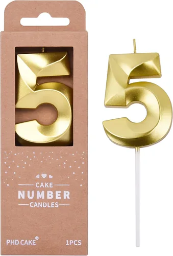 Miniatura 26 de PHD CAKE Velas de cumpleaños de 2 números de 7 cm de oro con diamantes, velas de número dorado, velas de número para pastel, celebración de fiesta
