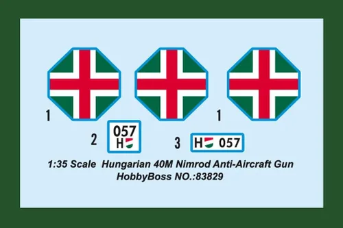 Miniatura 3 de Hobby Boss Kit de modelo de pistola antiaérea húngara Nimrod 40M