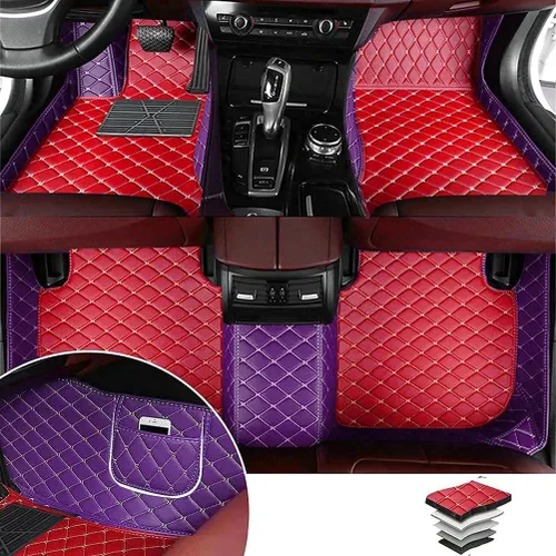 Miniatura 17 de Alfombras para todo tipo de clima de TAHALI - Alfombrillas impermeables, antideslizantes, de cuero para automóviles, SUV, camiones - Proteja