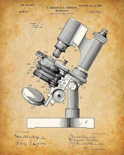 Miniatura 4 de Lone Star Art Impresiones de patentes originales de equipo de laboratorio científico, juego de cuatro fotos (8 x 10) sin marco, hace una gran