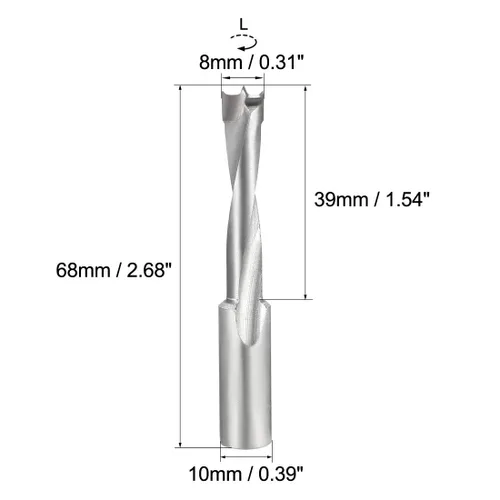 Miniatura 2 de uxcell Brocas de punta Brad para madera de 0.315 in x 2.677 in de carburo de torneado derecho para carpintería herramienta de perforación