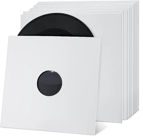 Miniatura 13 de Facmogu 10 piezas de 30,48 cm de fundas para discos de vinilo LP, fundas de discos de vinilo de cartón de 350 g/m² con acabado kraft, fundas
