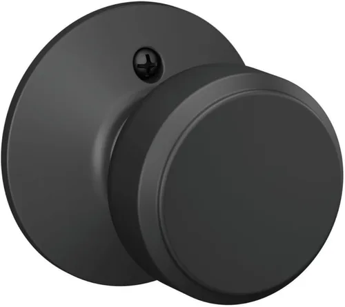 Miniatura 62 de SCHLAGE F51A BWE 622 - Pomo de puerta Bowery, cerradura de entrada con llave, color negro mate Mate negro