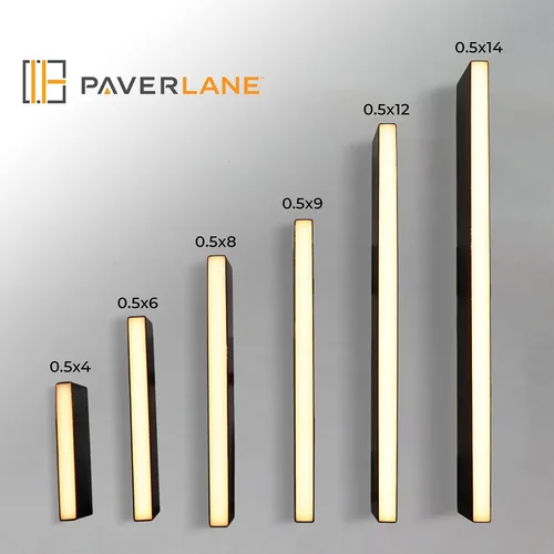 Miniatura 8 de LUMENGY Luz para Adoquines Delgada 0.5 x 4 pulgadas, iluminación de ladrillo de acero sin deslumbramiento para adoquines, paredes, entradas de 2700K